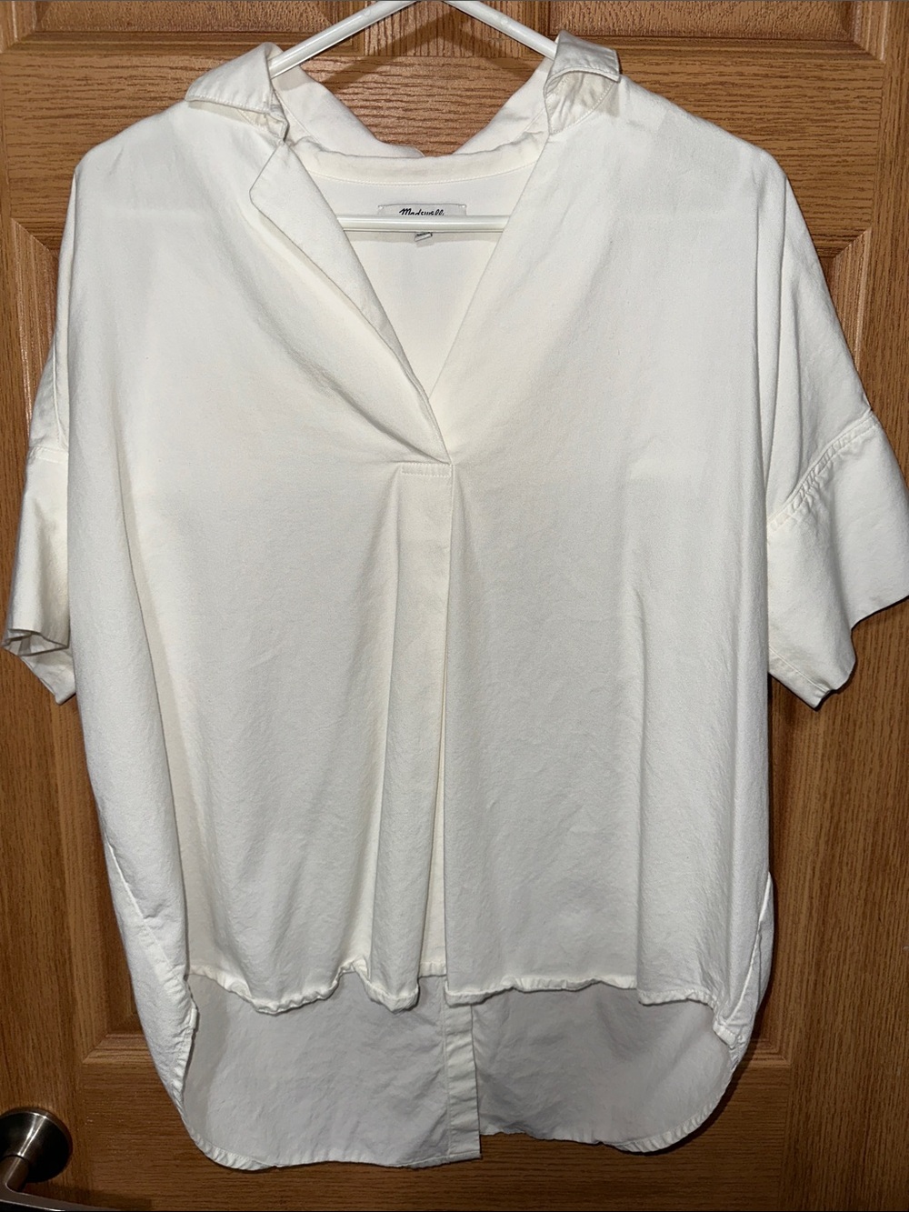 Madewell Off-White Short-Sleeve V-Neck